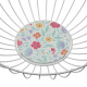 Fruit Bowl Versa Flandes Metal Steel MDF Wood 28 x 10 x 28 cm