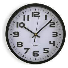 Reloj de Pared Versa Negro Plástico 3,8 x 25 x 25 cm