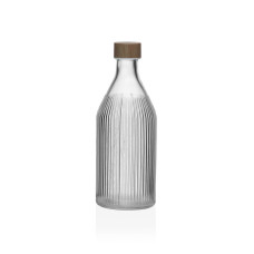 Botella Versa Vidrio Aluminio Rayas 1 L 9,8 x 25,1 x 9,8 cm