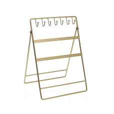Jewellery Stand Versa Golden Metal 8 x 28 x 18,5 cm