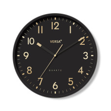 Reloj de Pared Versa Negro Plástico 4 x 30 x 30 cm