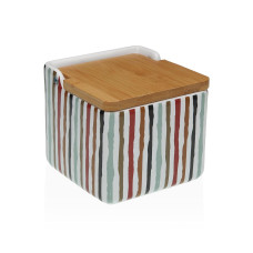 Salt Shaker with Lid Versa LIGNE Ceramic Dolomite 12,2 x 11,5 x 12,2 cm