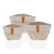 Basket set Versa Clivia Textile 14 x 14 x 14 cm