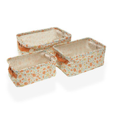 Basket set Versa Clivia Textile 18 x 14 x 28 cm