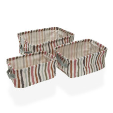 Basket set Versa Ligne Textile 18 x 14 x 28 cm