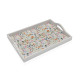 Bandeja Versa Madera MDF 24 x 4,5 x 34 cm Flores