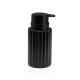 Soap Dispenser Versa Black Ceramic Bamboo