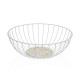 Basket set Versa White Metal Steel MDF Wood 28 x 11 x 28 cm