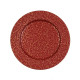 Bajo Plato Versa Serpentine Rojo Metal 33 x 1,5 x 33 cm