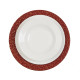 Bajo Plato Versa Serpentine Rojo Metal 33 x 1,5 x 33 cm