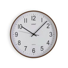 Reloj de Pared Versa Plástico Cuarzo Madera MDF 5 x 35 x 35 cm