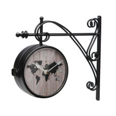 Reloj de Pared Versa Mapamundi Metal 8 x 27 x 31,5 cm