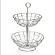 Fruit Bowl Versa 2 Shelves Metal Silver Steel 28 x 41 x 28 cm
