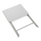 Folding Table Versa White Metal MDF Wood (37,5 x 65,5 x 47,5 cm)