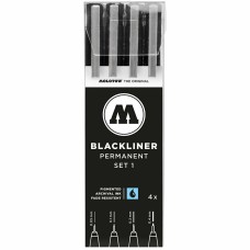 felt-tip pens Black 4 uds (Refurbished D)