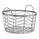 Set of Baskets Circular Silver Metal (3 pcs)