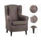 Armchair Sade Brown Polyester Pine (65 x 101 x 75 cm)