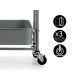 Carrito Verdulero Gris Acero Plástico (29,5 x 78,5 x 45,5 cm)