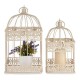 Cage 80954 Squared Metal Cream (18 x 35,5 x 18 cm) (2 pcs)