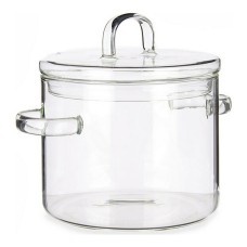 Olla con Tapa Vidrio de Borosilicato Transparente (14,5 x 15,8 x 20 cm)