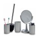 Set de Baño Acero Inoxidable Gris Polipropileno (4 Piezas)