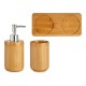 Set de Baño Cerámica Bambú Camel (3 pcs)