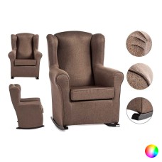 Reclining Armchair Sedia Rocking Chair Polyester Pine (70 x 97 x 75 cm)