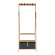 Hat stand Grey Brown Wood Cloth (40,5 x 175 x 67 cm)