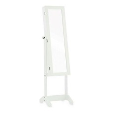 Mirror Jewellery Stand White MDF Wood (36 x 140 x 36,5 cm)