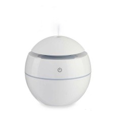 Humidificador Difusor de Aromas con LED Multicolor Blanco Plástico (130 ml) (10 x 10 x 10 cm)