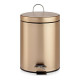 Papelera con Pedal Dorado Metal Plástico 5 L (20,5 x 27,5 x 26,5 cm)