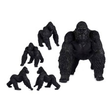 Decorative Figure Gorilla Black Resin (30 x 36 x 45 cm)