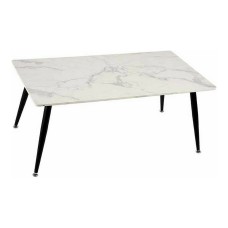 Centre Table Black White Marble Metal Melamin MDF Wood