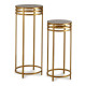 Juego de 2 mesas Cristal Metal (2 pcs)