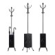 Coat rack Umbrella stand Black Metal (34 x 188 x 34 cm)