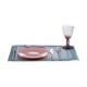 Flat plate Pink Glass 6 Units (21 x 2 x 21 cm)