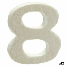 Decoration polystyrene Number 8 (2 x 15 x 10 cm) (12 Units)