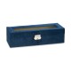 Box for watches Blue Metal (30,5 x 8,5 x 11,5 cm) (6 Units)