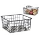 Basket Black Steel (22 x 12,7 x 28,5 cm) (18 Units)