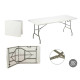 Folding Table White Grey Polyethylene 180 x 70 x 74 cm