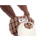 Dog toy Brown Dog 26 x 8 x 21 cm Fluffy toy with sound