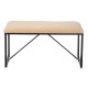 Bench Beige Metal Cloth 81 x 42 x 38 cm