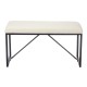 Bench White Metal Cloth 81 x 42 x 38 cm