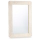 Wall mirror White Brown Mango wood Sheets 90 x 60 x 2 cm