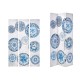 Folding screen Blue White Canvas 122 x 2,5 x 180 cm Plate