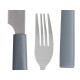 Set de Cubiertos Gris Plateado Acero Inoxidable Plástico (6 Unidades)