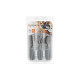 Set de Cubiertos Gris Plateado Acero Inoxidable Plástico (6 Unidades)