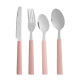Set de Cubiertos Acero Inoxidable Plástico Rosa Plateado (6 Unidades)