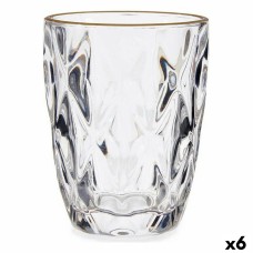 Vaso Dorado Transparente Vidrio (270 ml) (6 Unidades)