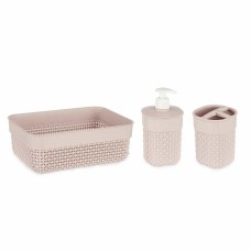 Bath Set Pink Plastic 3 Pieces